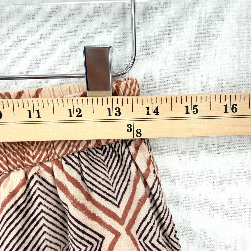 BLINDED BY COLOR PROJECT Printed Barrel Pants Womens One Size Tan Brown Cotton - Picture 7 of 14